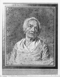 Bust of an Old Woman with Head Raised